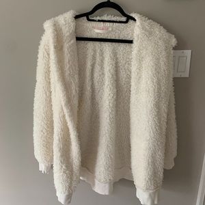 White Fluffy Hoodie
